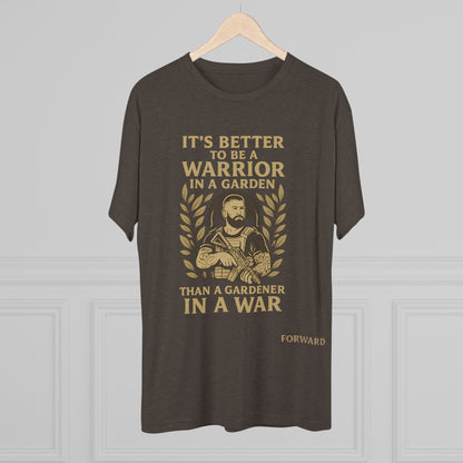 Warrior in a garden forward
