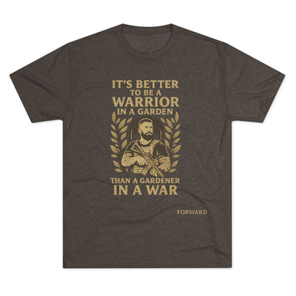 Warrior in a garden forward