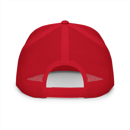 Red White and Brunette trucker hat