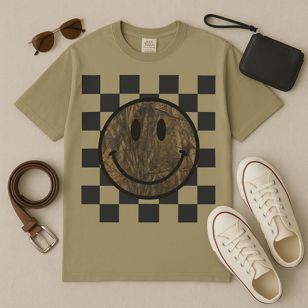 Women’s Camo smiley face